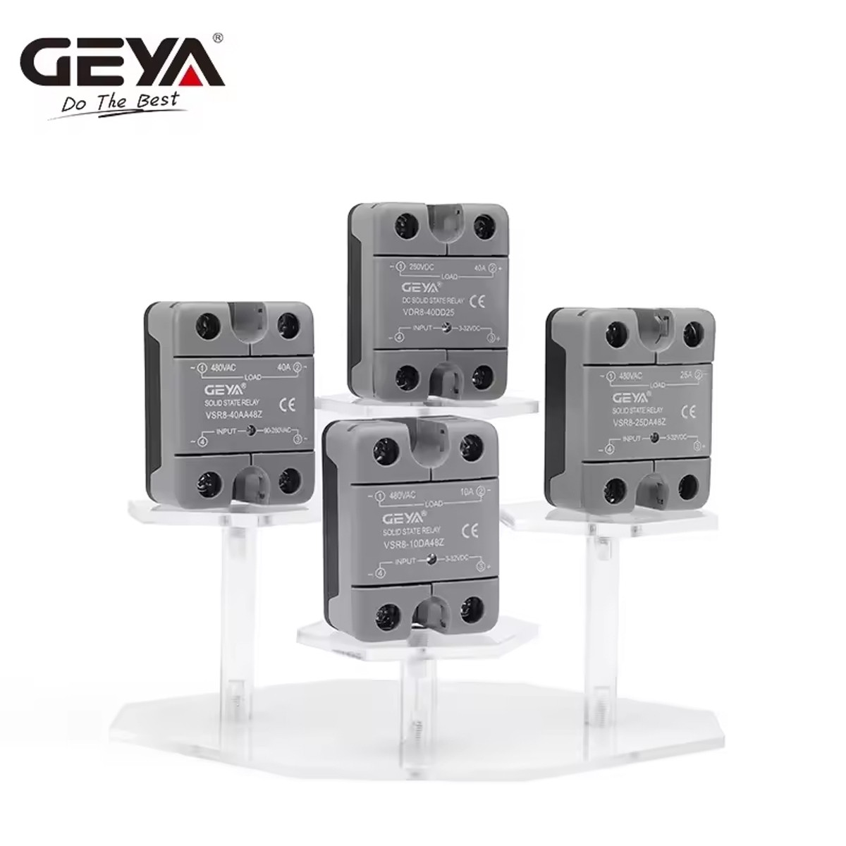 GEYA Solid State Relay Module SSR-10/25/40/60/80DA 3-32VDC to 24-480VAC VSR8-DA