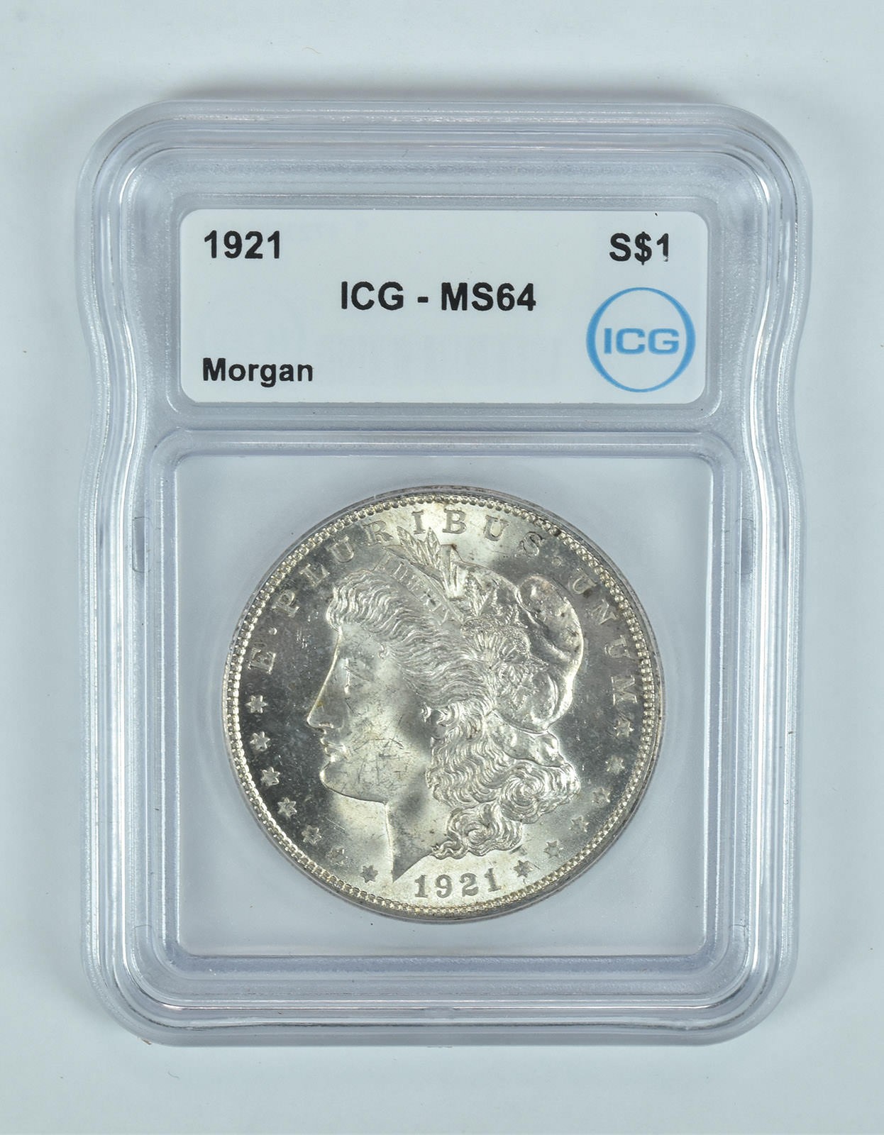 1921 Morgan Silver Dollar MS64 ICG