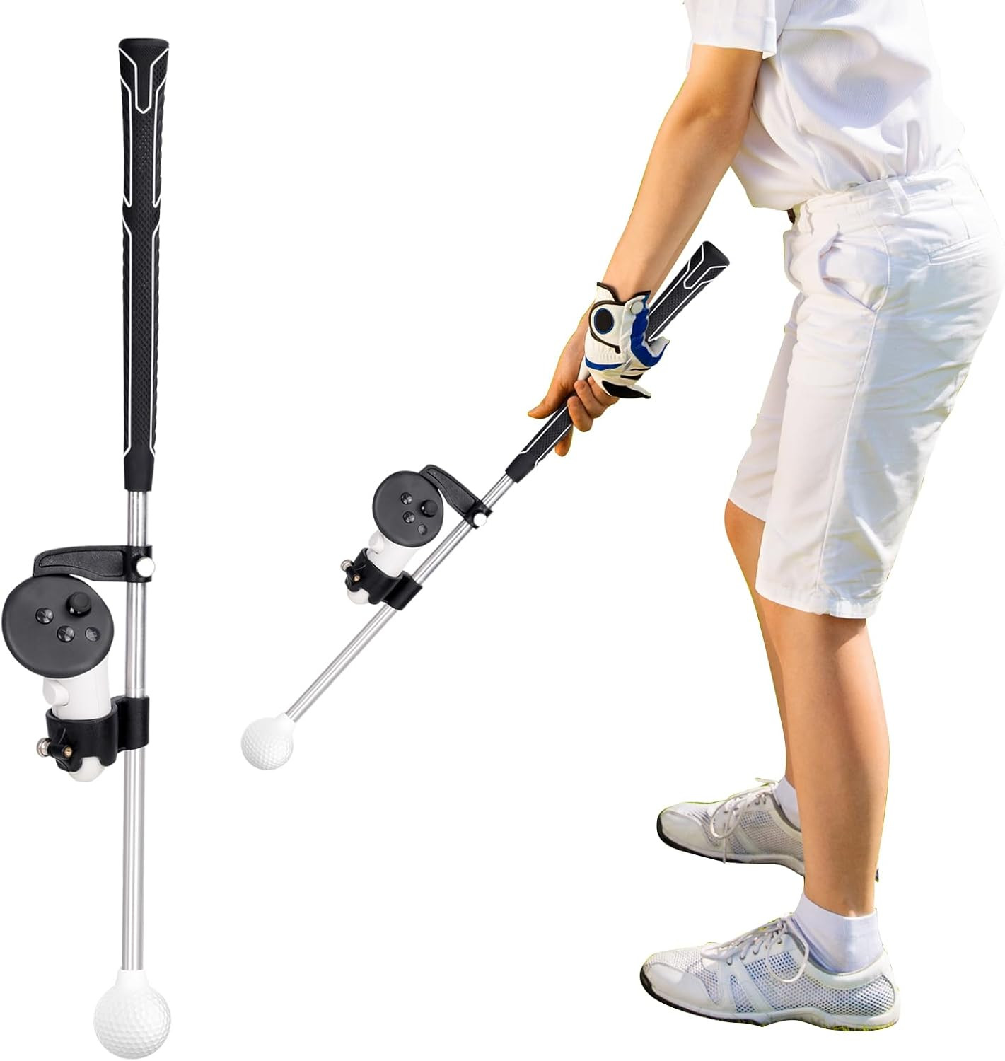 VR Weighted Golf Club Compatiable for Meta Quest 3/Quest 3S Controller Attachmen