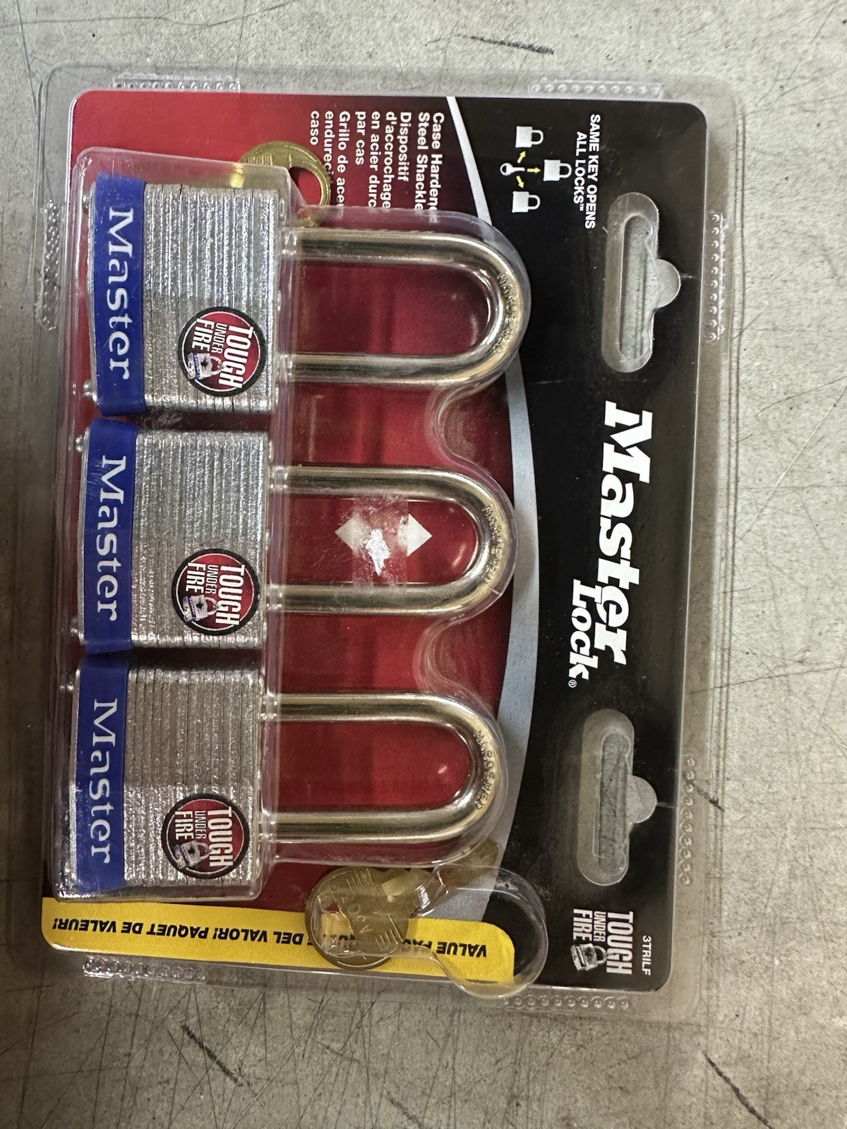 NEW Master Lock 3pk KEY A303 PN: 3TRILF