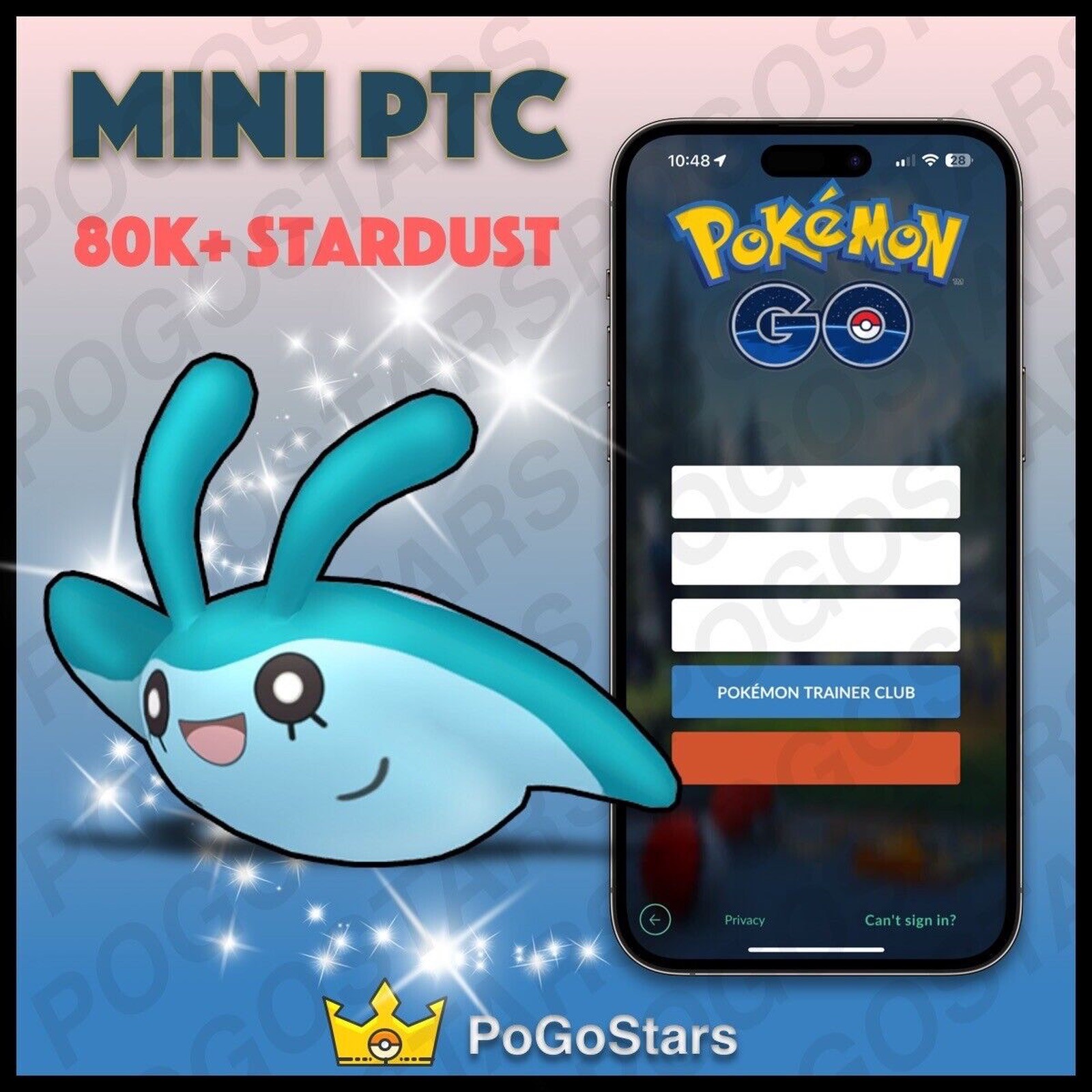 Pokémon PTC Go - Shiny Mantyke - 80K Stardust✨Read Description✨