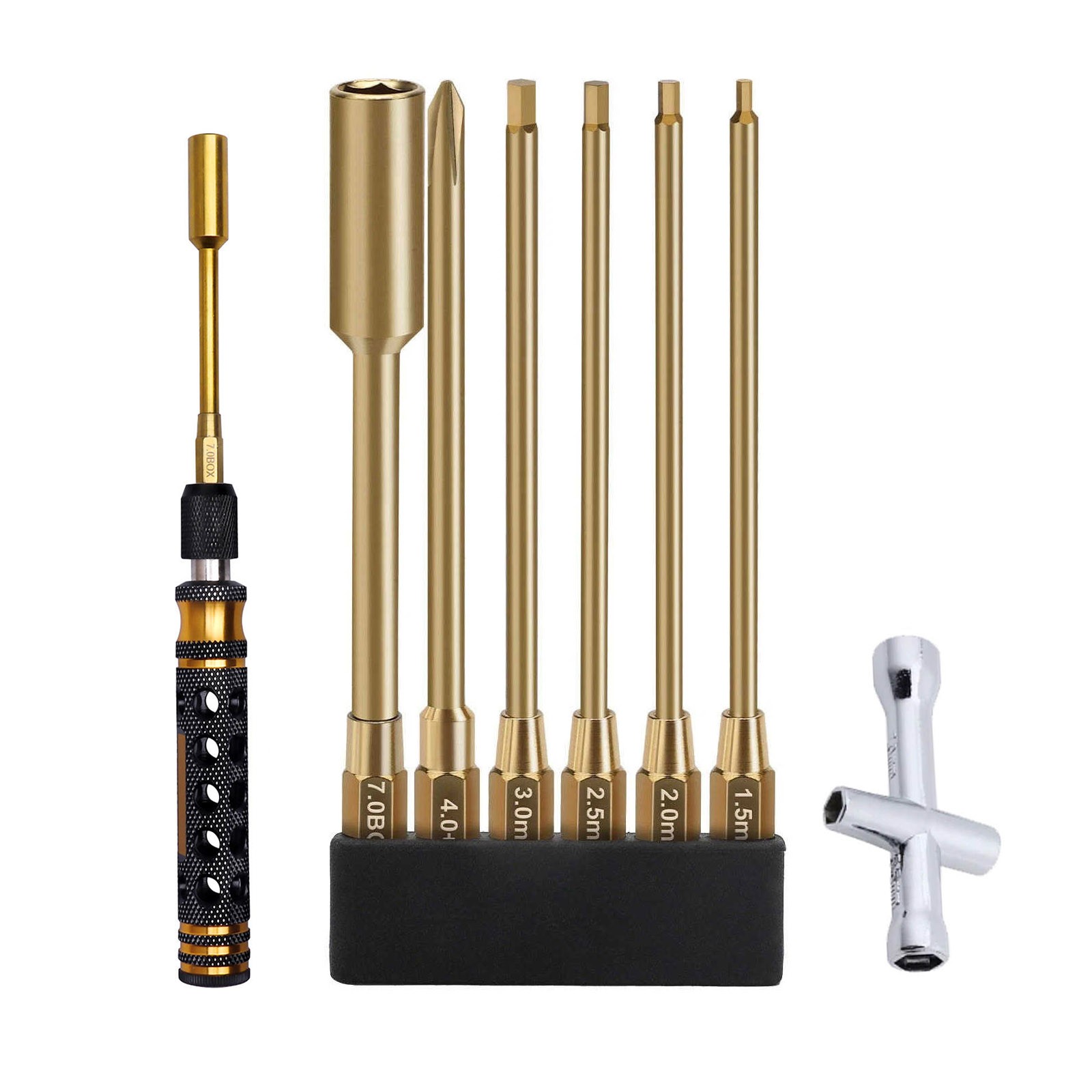 Magnetic RC Driver Set Hex Bits 1.5-3.0mm 7mm Nut Driver Cross Bit and Wrench