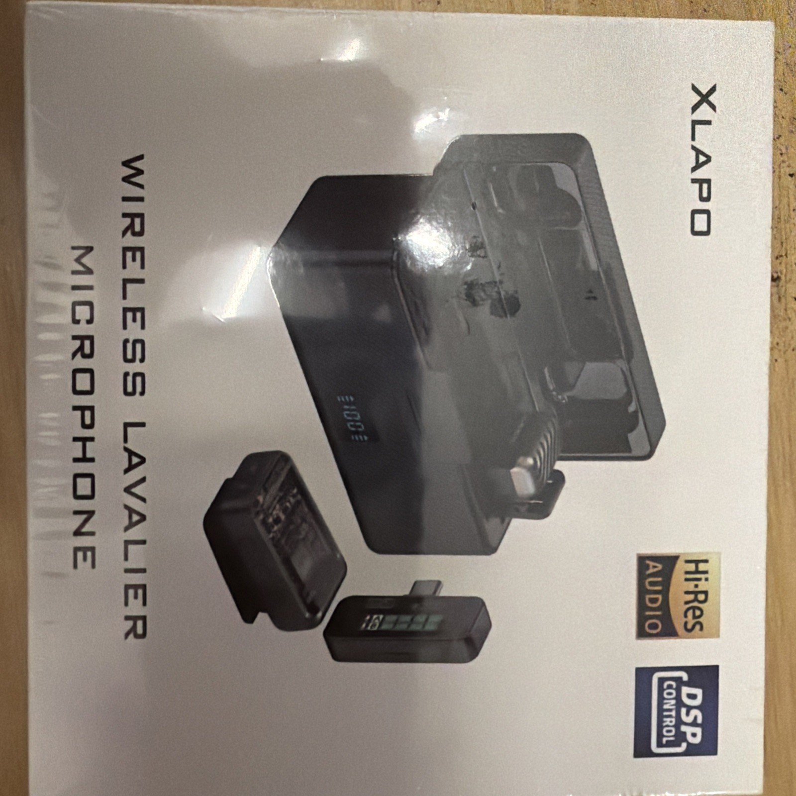 Lavalier Mini Microphone with Charging Case XLAPO HiRes DSP Lapel Wireless NIB