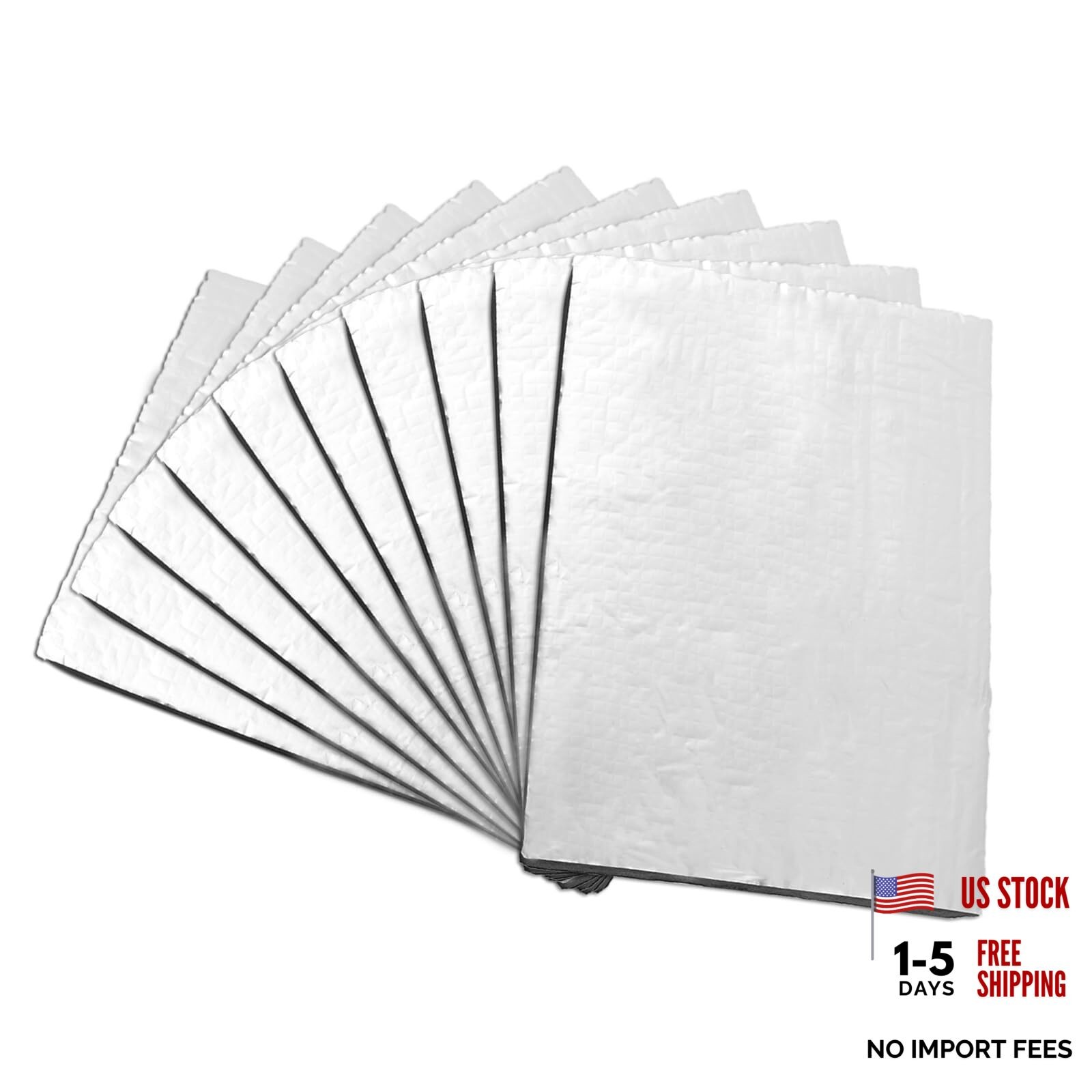 10PCS 275.6 mil Car Sound Deadening Mat,Thickened Mat Sound Deading Silver