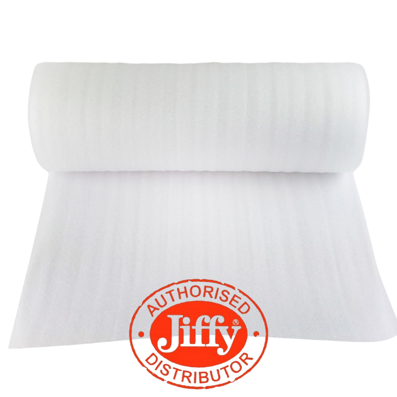JIFFY FOAM ROLLS 500/750/1500MM 1/1.5/2.5/4MM THICK FOR PACKING WRAPPING POSTING