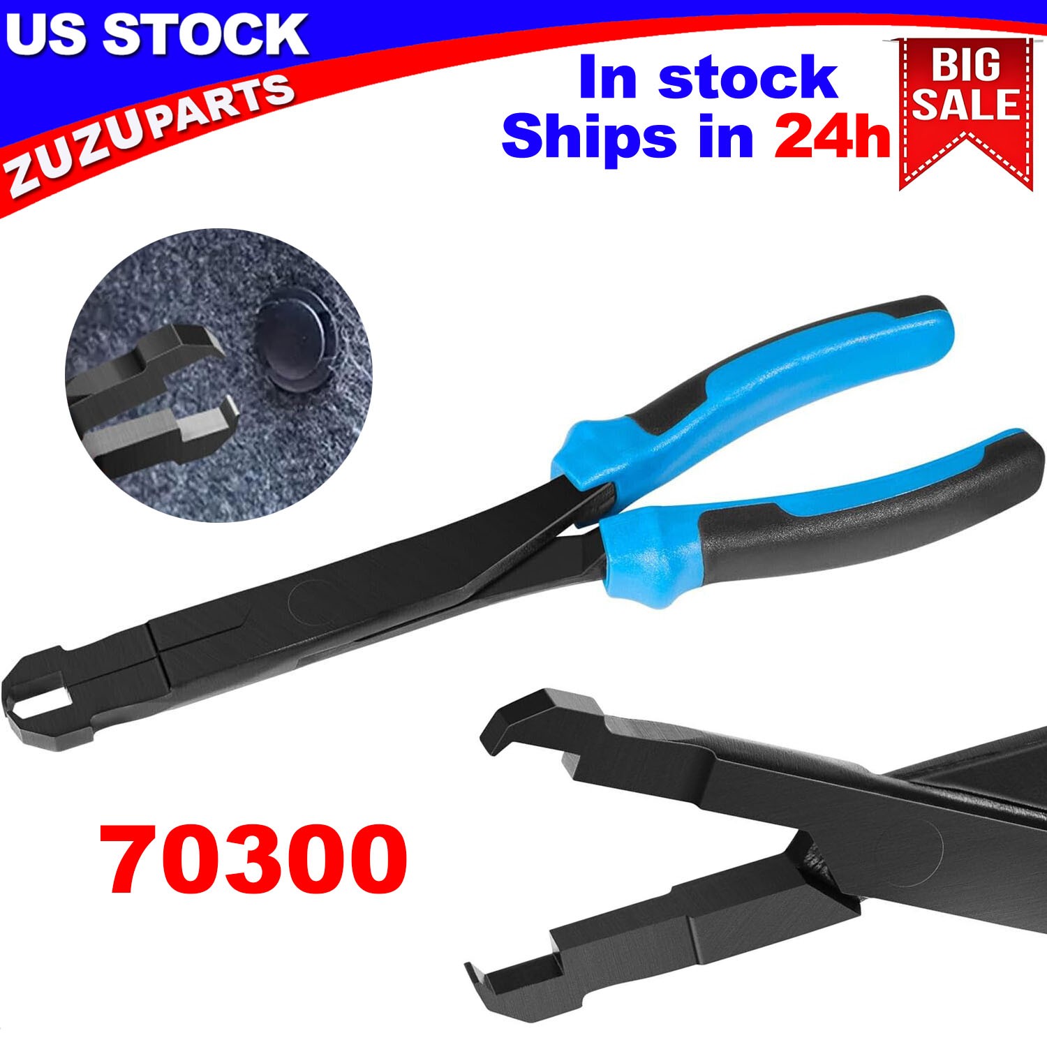 70300 Straight U-Joint Snap Ring Pliers  For Ford F-150/550,Ram 1500/5500  etc.