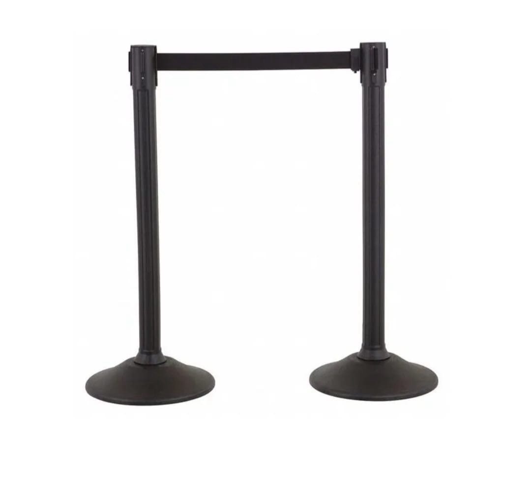 Sentry Crowd Control Stanchion Black Belt 77”