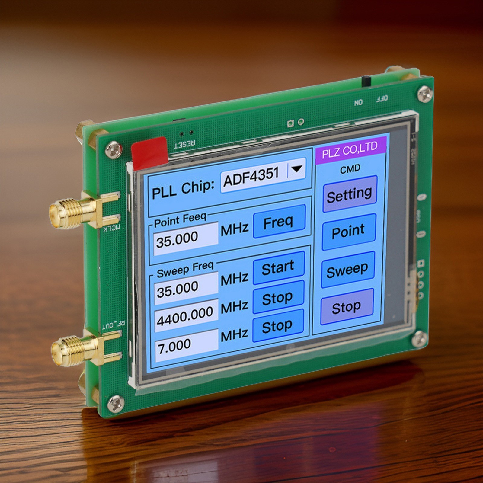 ADF4351 35M 4 4G Touch Screen RF Signal Generator With PLL Sweep Function