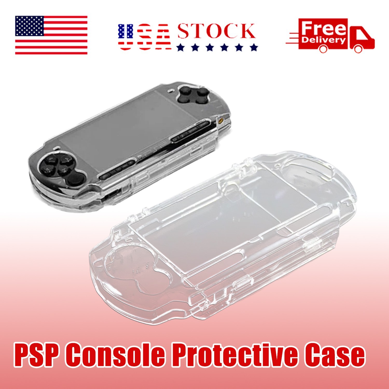 Clear Anti-dust Hard Skin Case Protector Cover for Sony PSP 2000 3000 Console