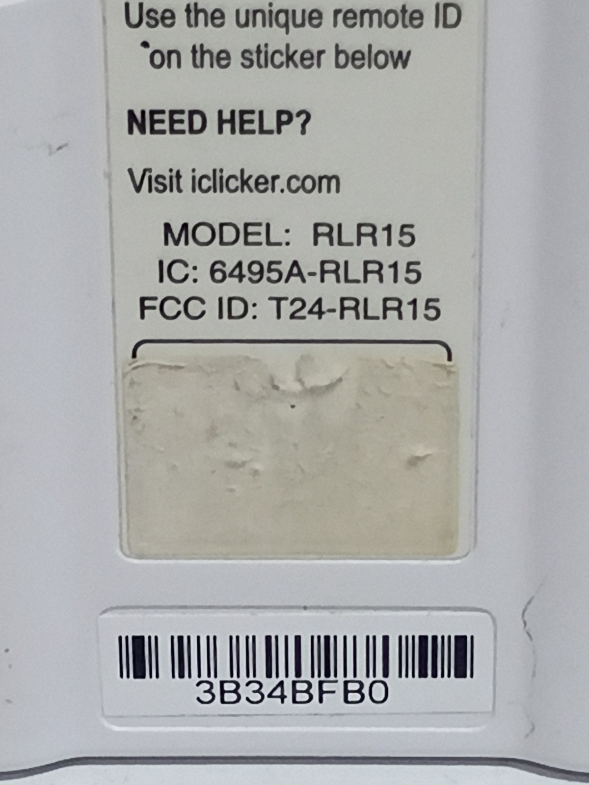 iClicker Plus RLR15 Student Classroom Response System Remote Control Replacement