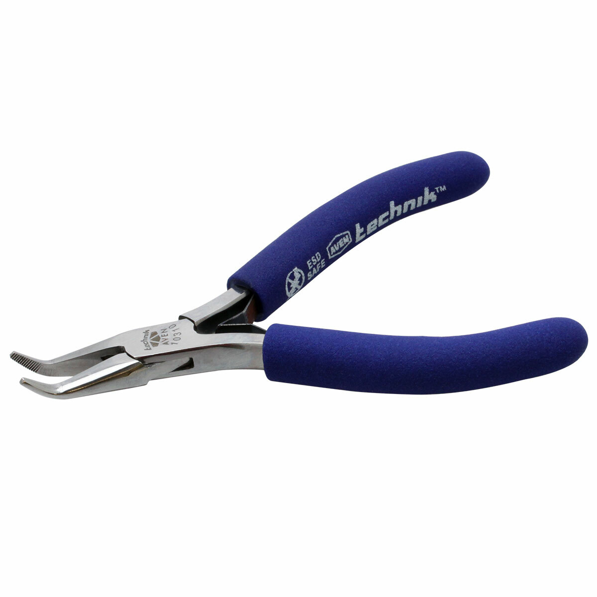 Aven 10310 Pliers Bent Nose, 4-1/2", Serrated Jaws