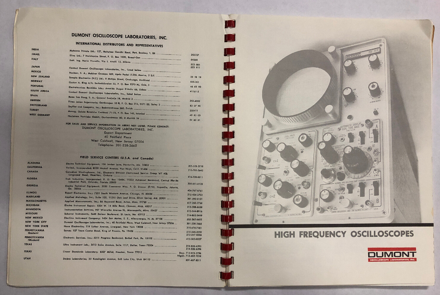 Dumont Short Form Catalog No. 684 Dated 1968