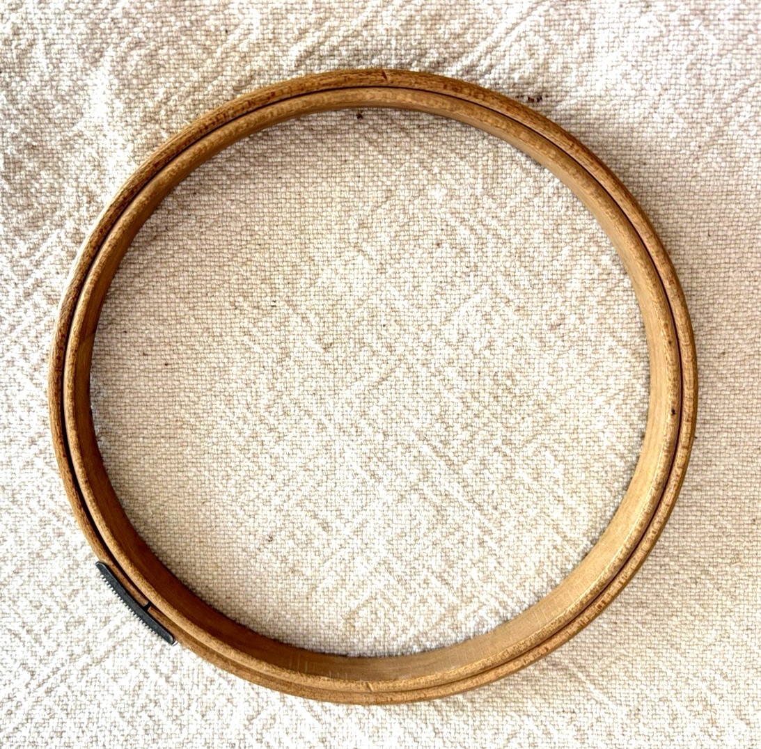 Antique Wood Embroidery Hoop 5" Gibbs Holdtite Spring Tension Non-Felt