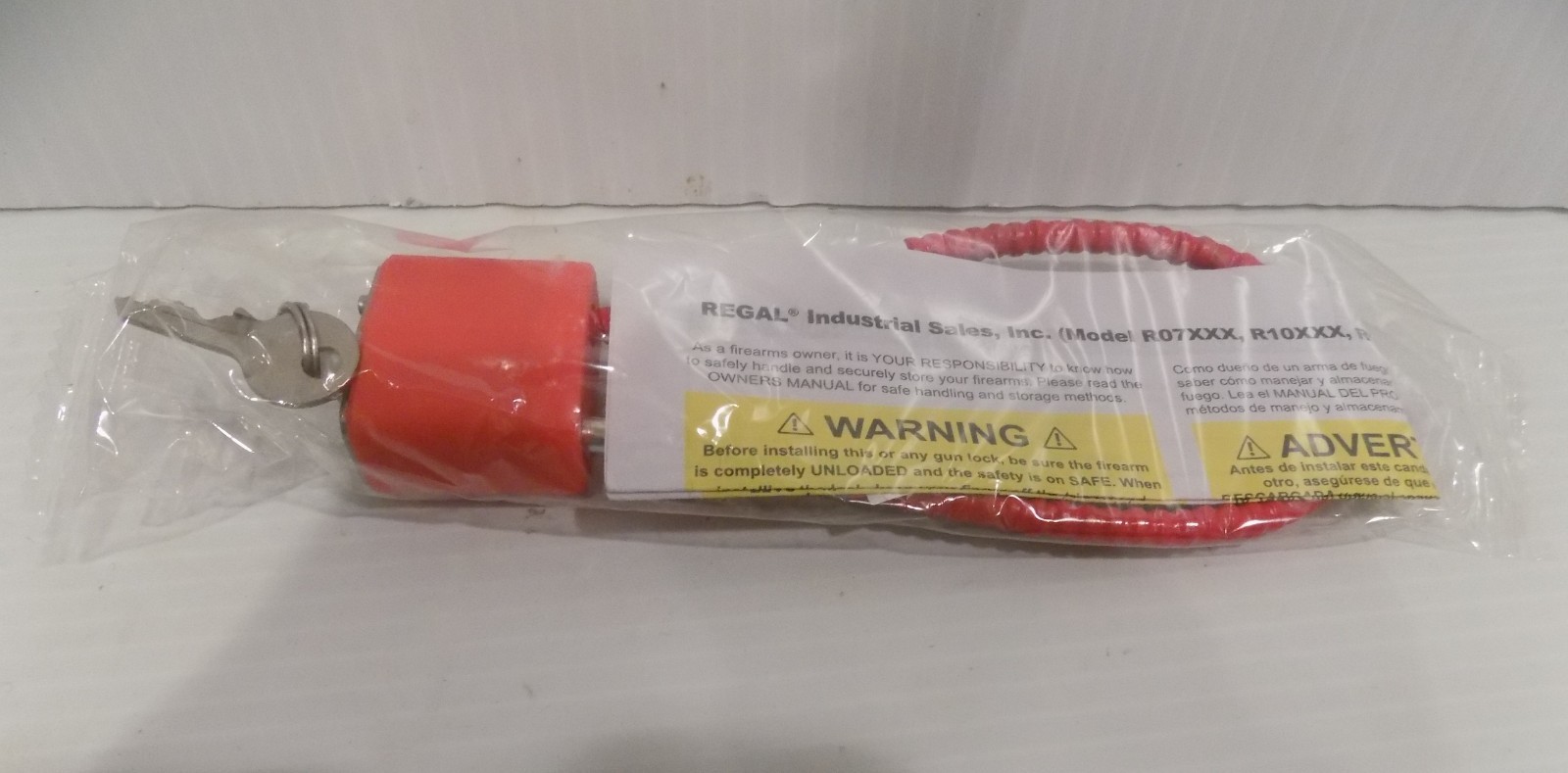 NEW Regal Industrial Sales Gun Lock RedWith 2 Keys