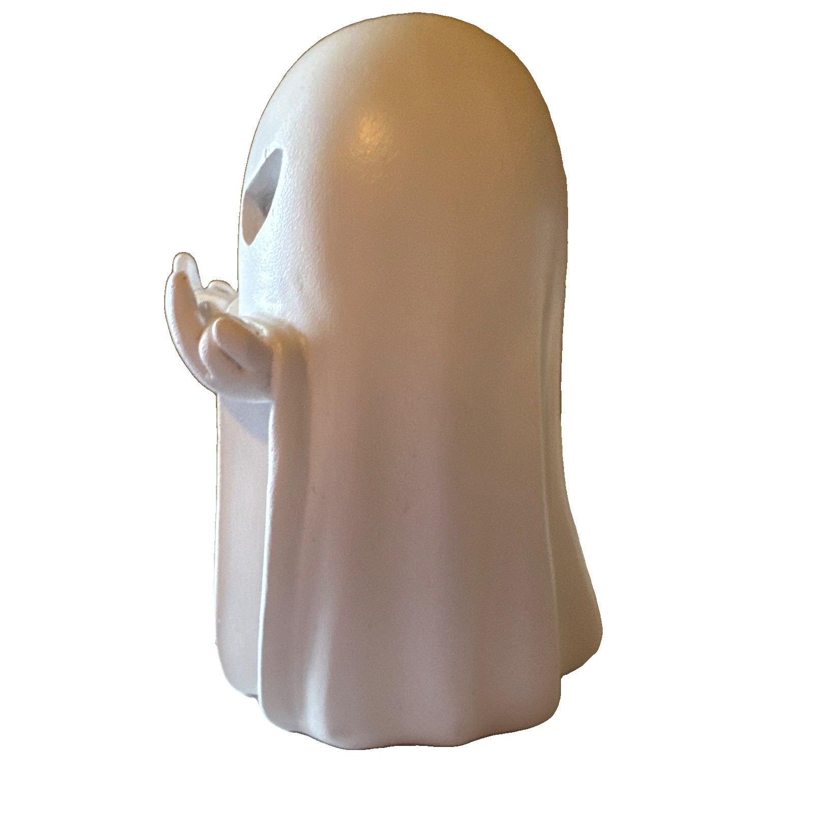 Ghost Night Light Yellow Glow, White Plastic Decor Figurine Funny Gift Decor