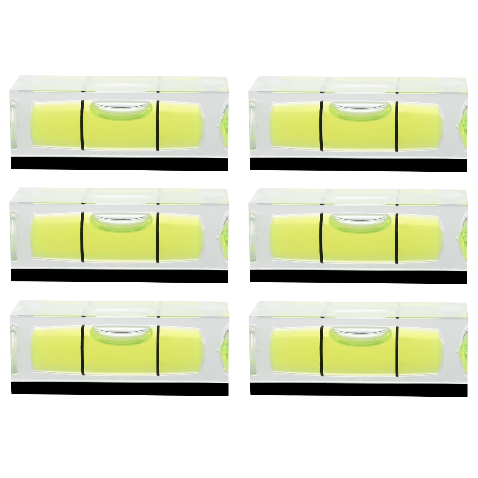 6Pcs Small Square Magnetic Spirit Levels Set Precision Bubble Level Mini Hori...