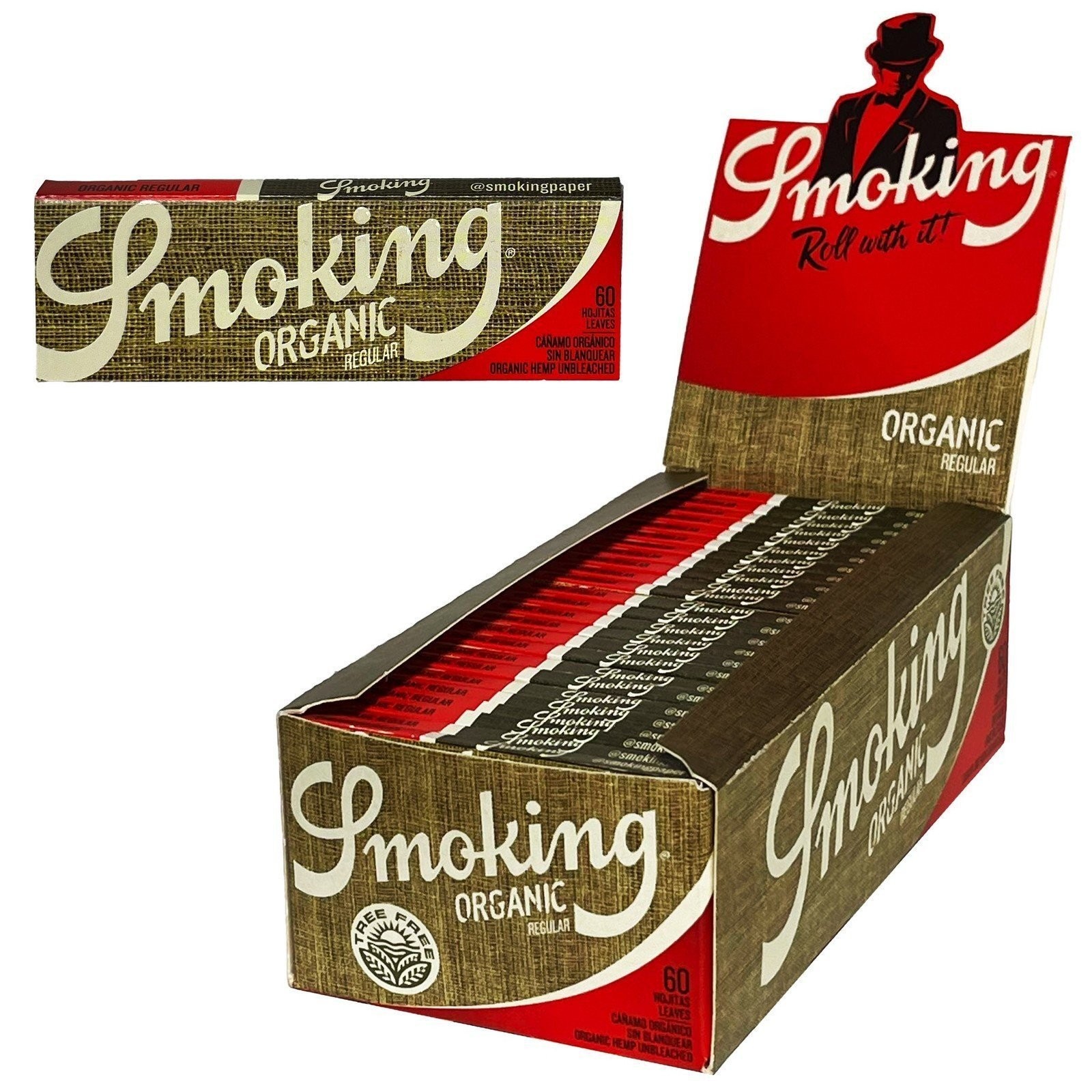 Smoking Brand Organic Cigarette Rolling Papers Regular Single Wide (70mm) -...