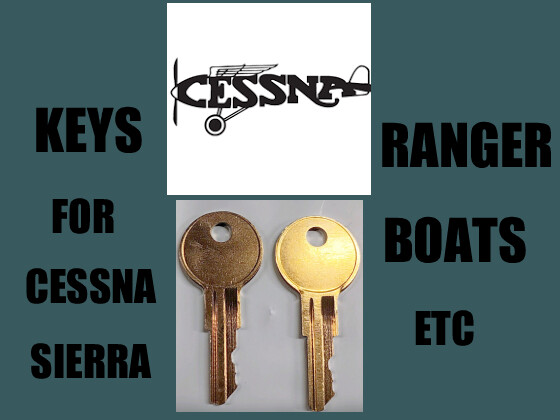PK500-PK984D SET OF 2 REPLACEMENT KEYS CESSNA, BOAT IGNITIONS, SIERRA SWITCHES