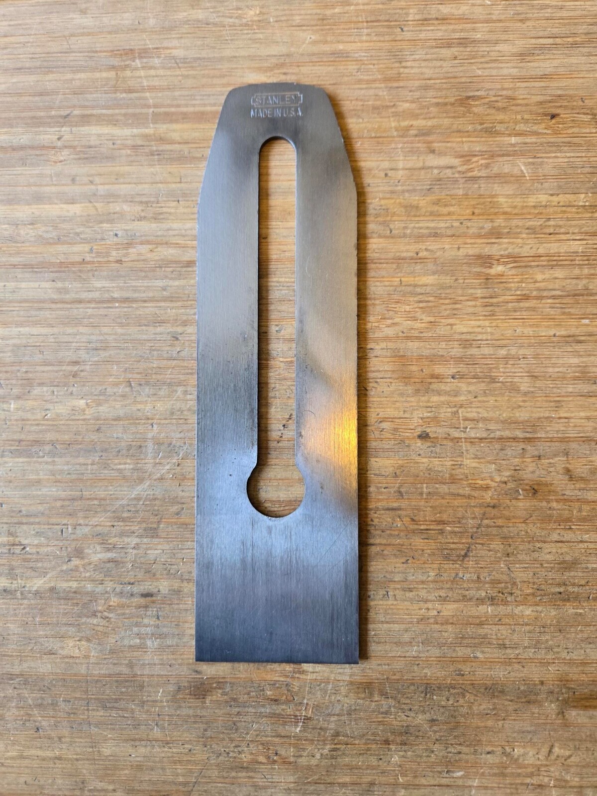 Vintage Stanley Wood Plane Iron Cutter 2  inch (ref D)