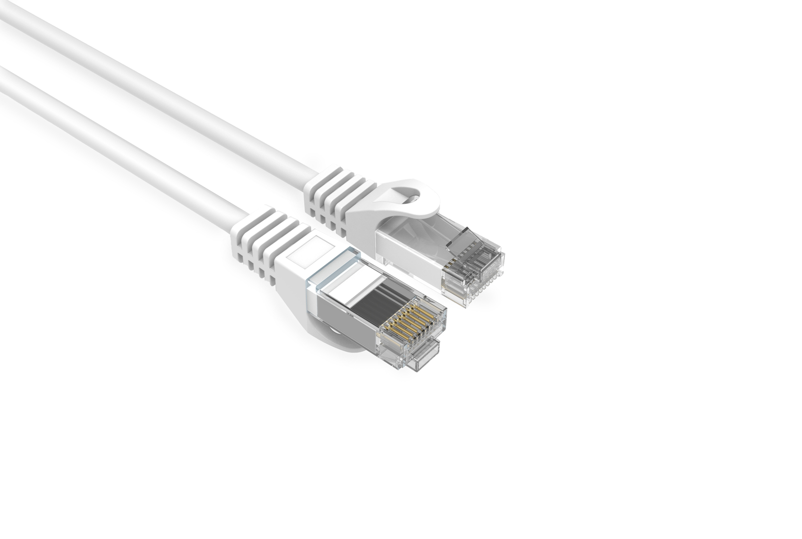 CAT6 Slim Ethernet Patch Cable White 1FT