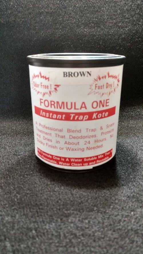 FORMULA ONE SNARE AND TRAP DYE BROWN 1 QUART  FORMULA  TRAPPING DYE COYOTE TRAPS