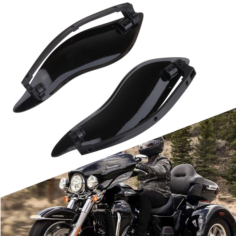 Black Batwing Air Wind Deflectors For Harley Electra Glide Ultra Classic Limited