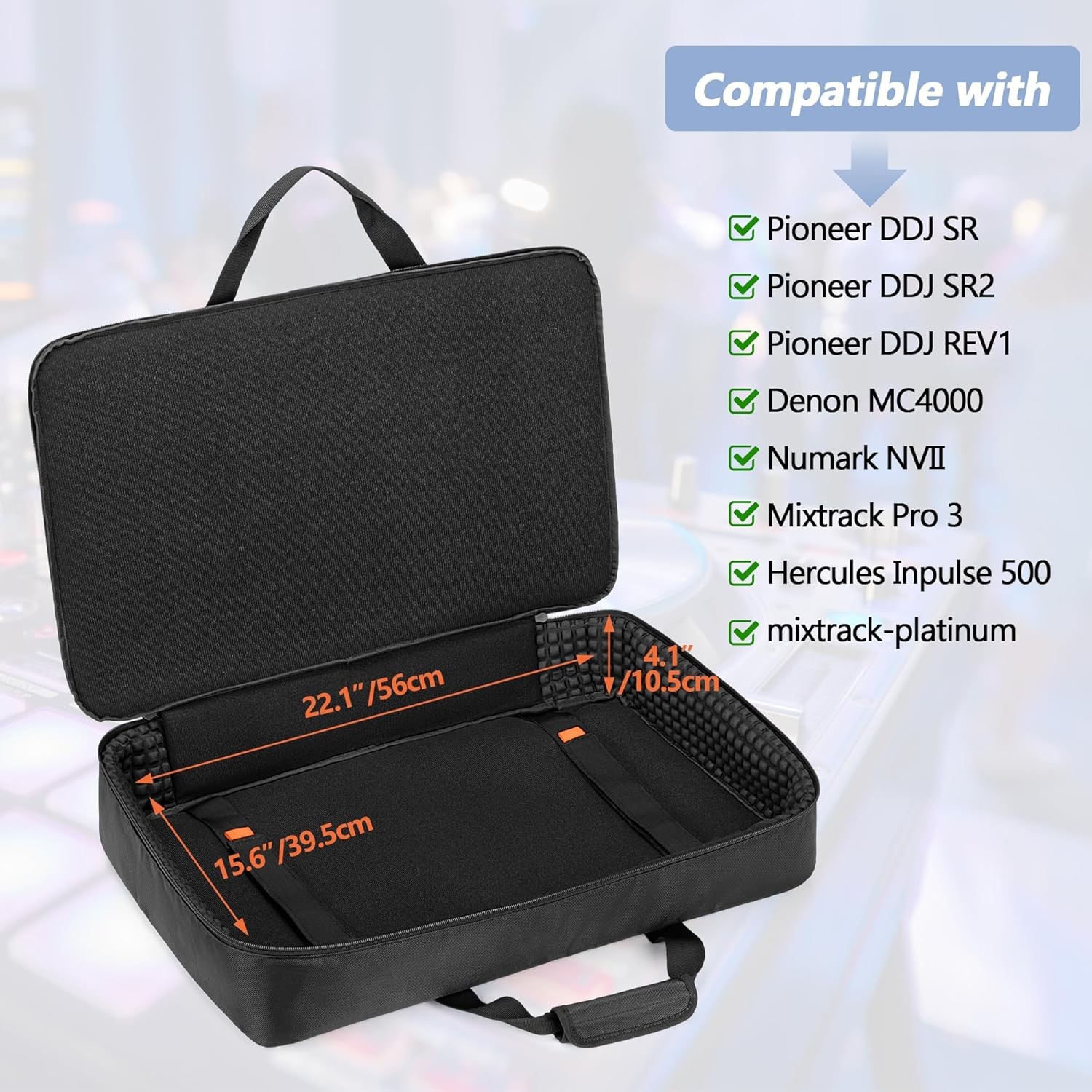 DJ Controller Carrying Case Compatible with Pioneer DDJ SR/DDJ SR2 / DDJ REV1 /