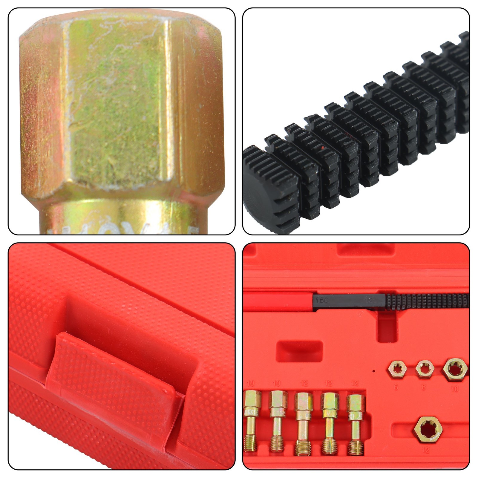15-Piece Metric Thread Repair Tools Set Thread Restorer Set Rethreading Tool Kit