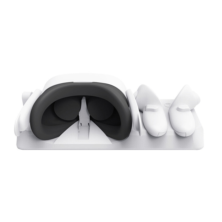 For Quest 3S VR Headset Controller Charging Dock RGB Lights Stand Base Charger