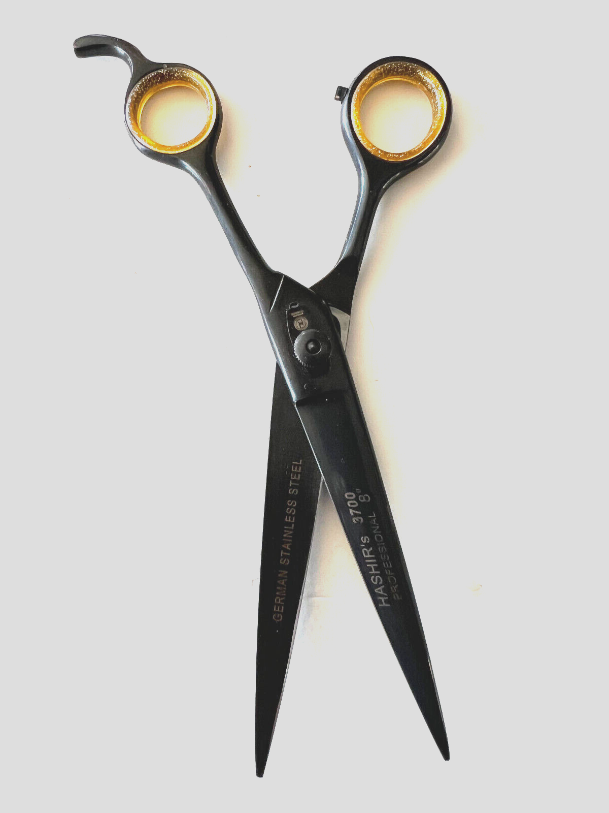 Premium High Quality 8" German Stainless Steel Barber Scissors Shears Black