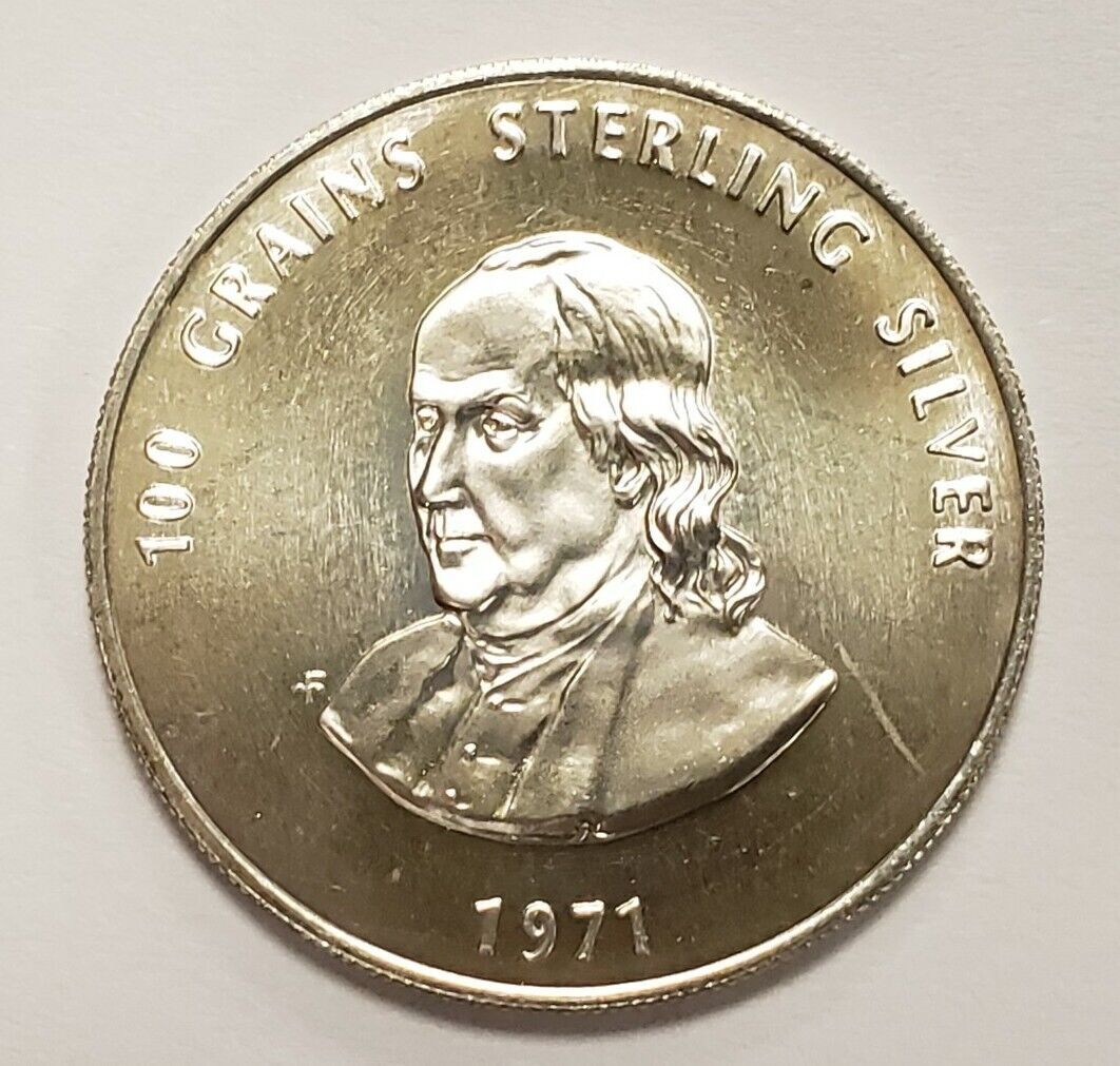 100 grains .925 Silver Round 1972 Beechview Coin Club Pittsburgh .2 ASW - F5635