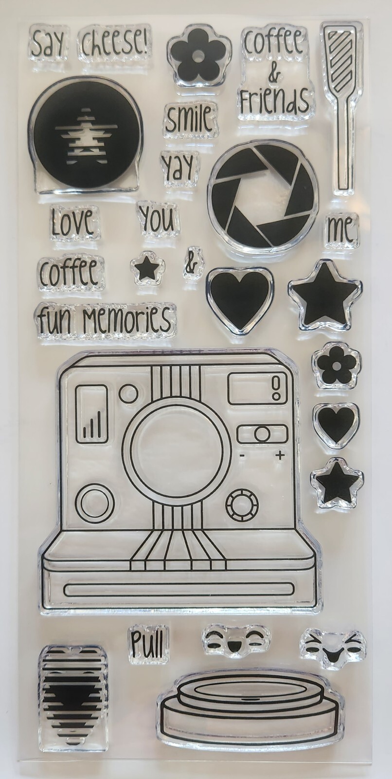 Motion Crafts Animated Ephemera Camera/Coffee Stamp & Die Cut Kit