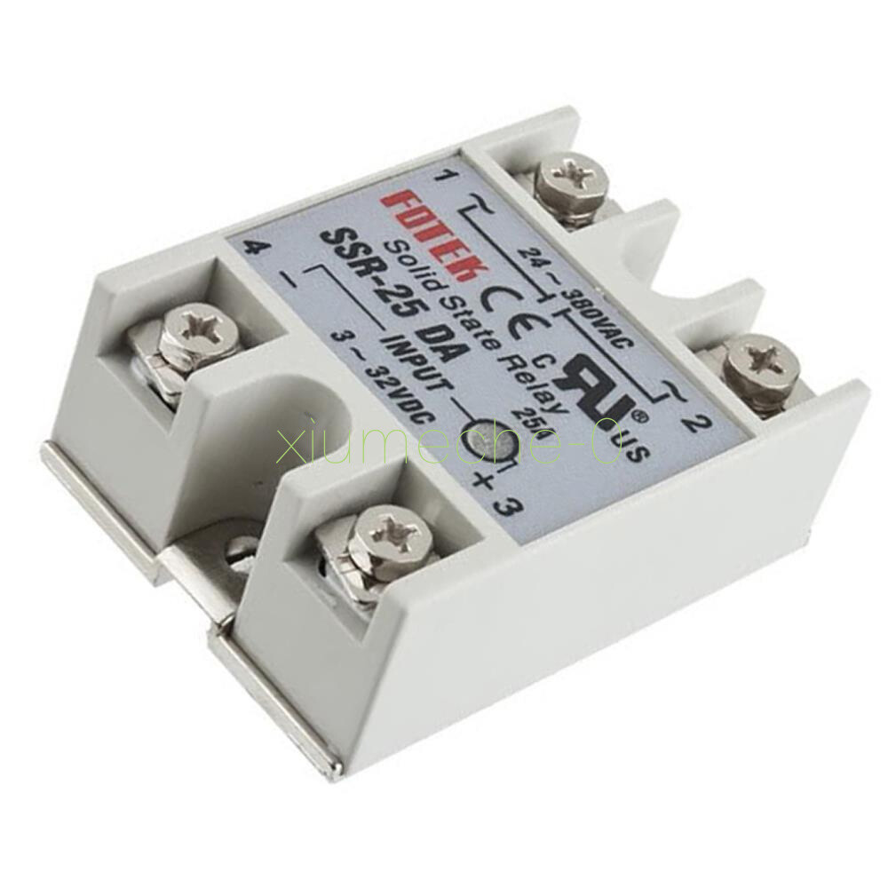 Output 24V-380V 25A SSR-25 DA Solid State Relay For PID Temperature Controller
