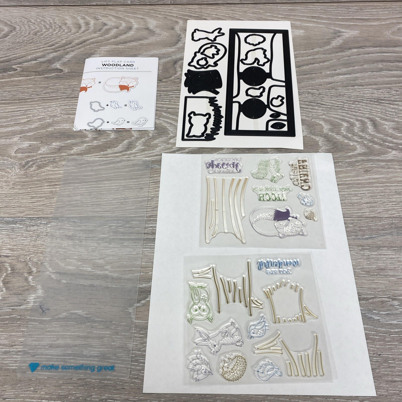 Diamond Press Woodland Lift Flap Card Dies & Stamps Set