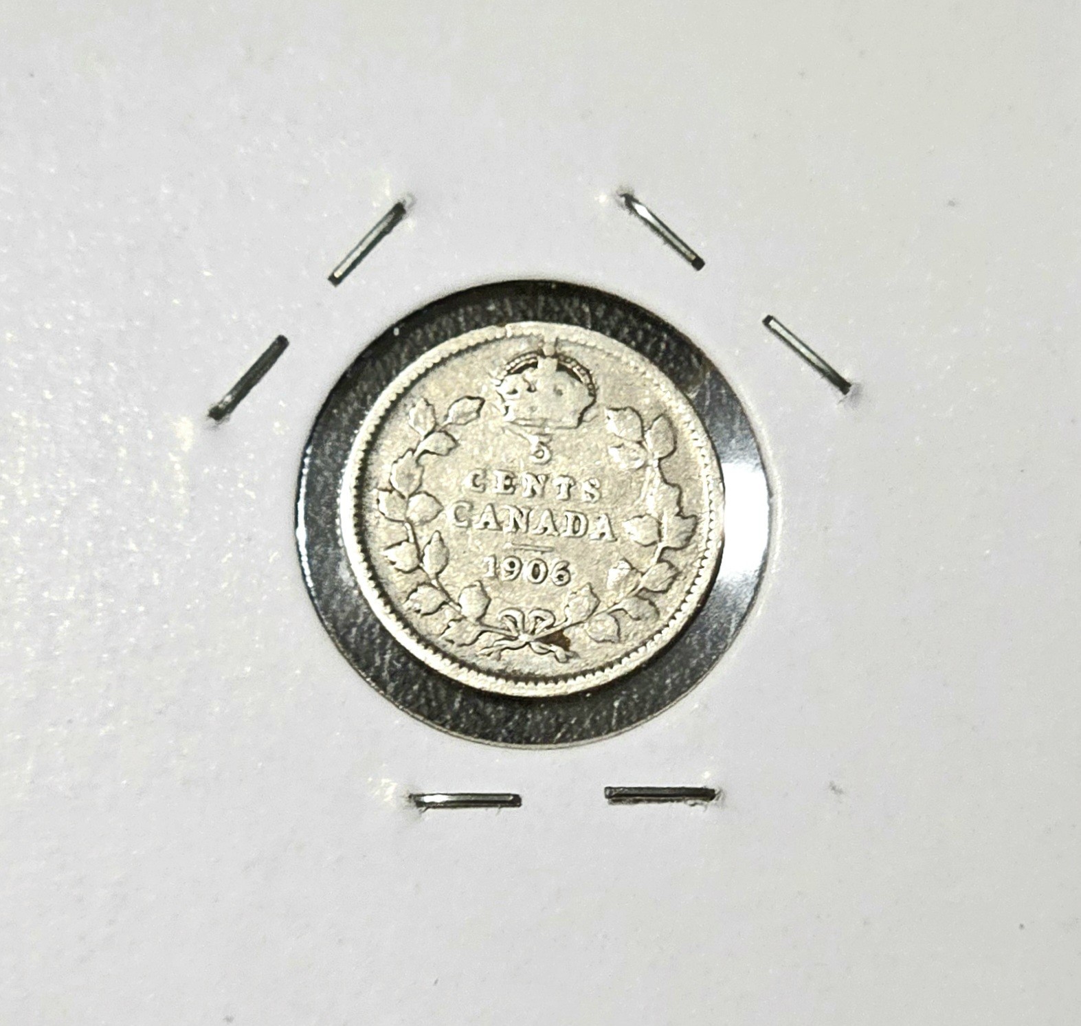 1906 Canada 5 Cent. .925% Silver. CANB