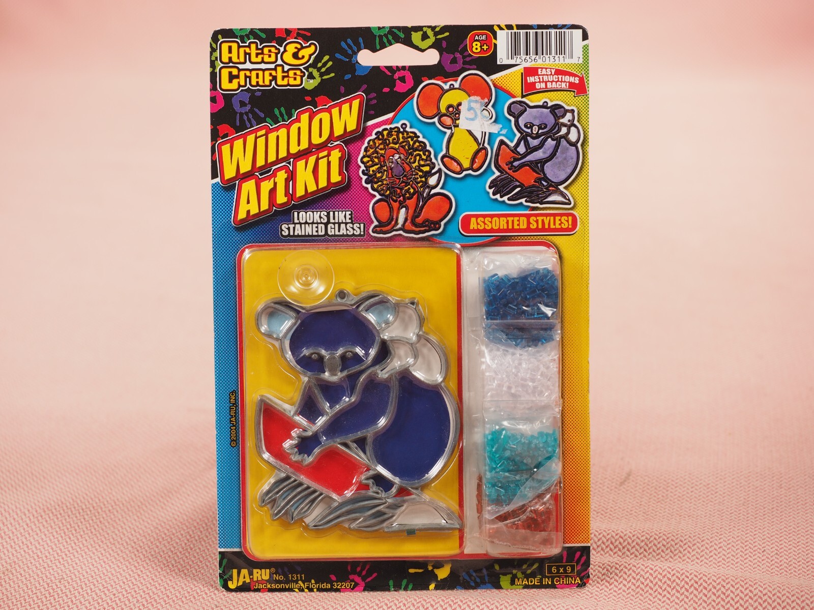 2004 JA-RU ARTS & CRAFTS WINDOW ART KIT SUN CATCHER LIKE STAINED GLASS Koala