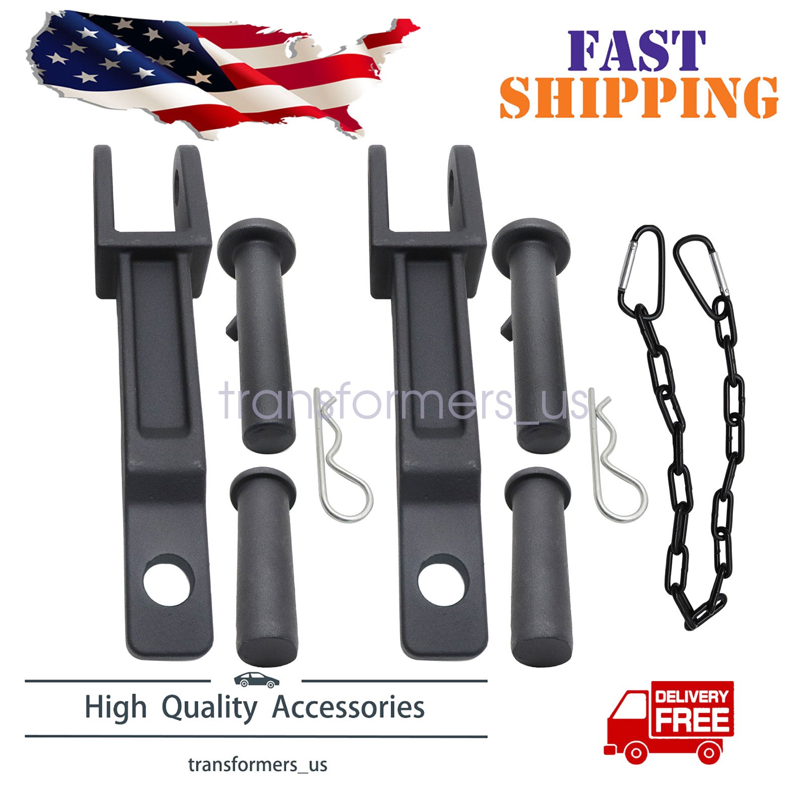 A20-6014 Tow Hook For Peterbilt/Kenworth set of 2 with Pull Pin & Frame Pin 10KG