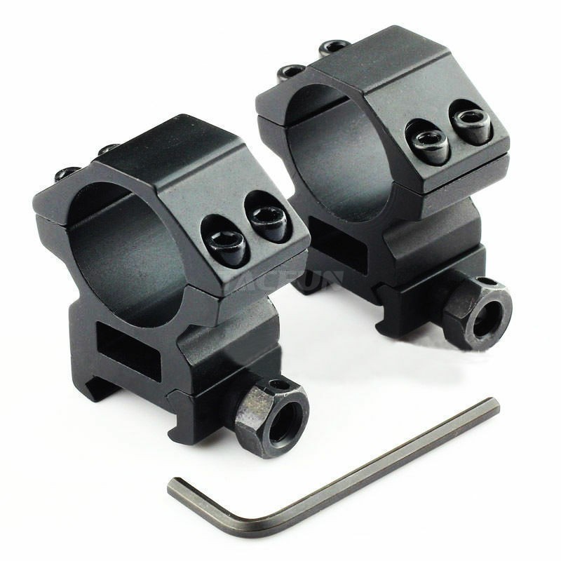A Pair Medium Profile 25mm 1" Scope Rings 20mm Picatinny Weaver Rail Mount