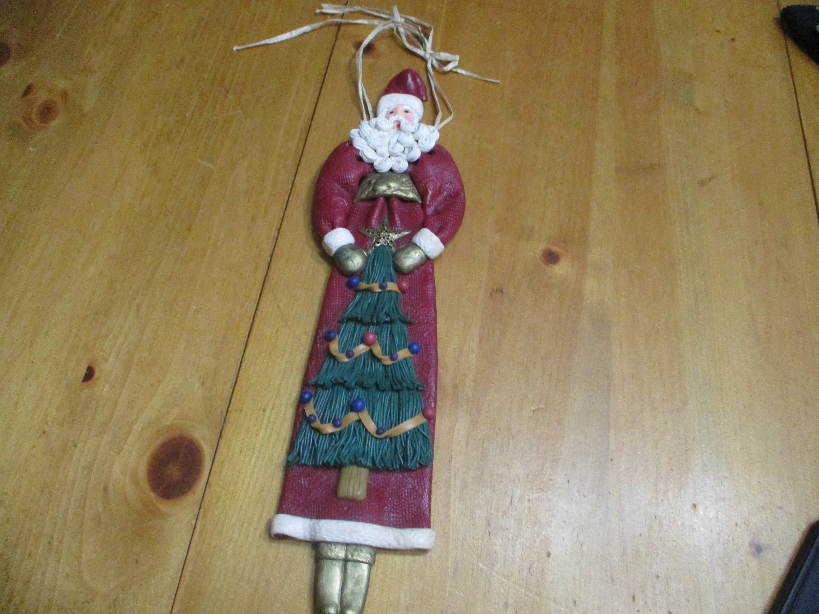 VTG Santa Claus Wall Hanging Folk Art Cynthia Madrid Midwest Cannon Falls 18”