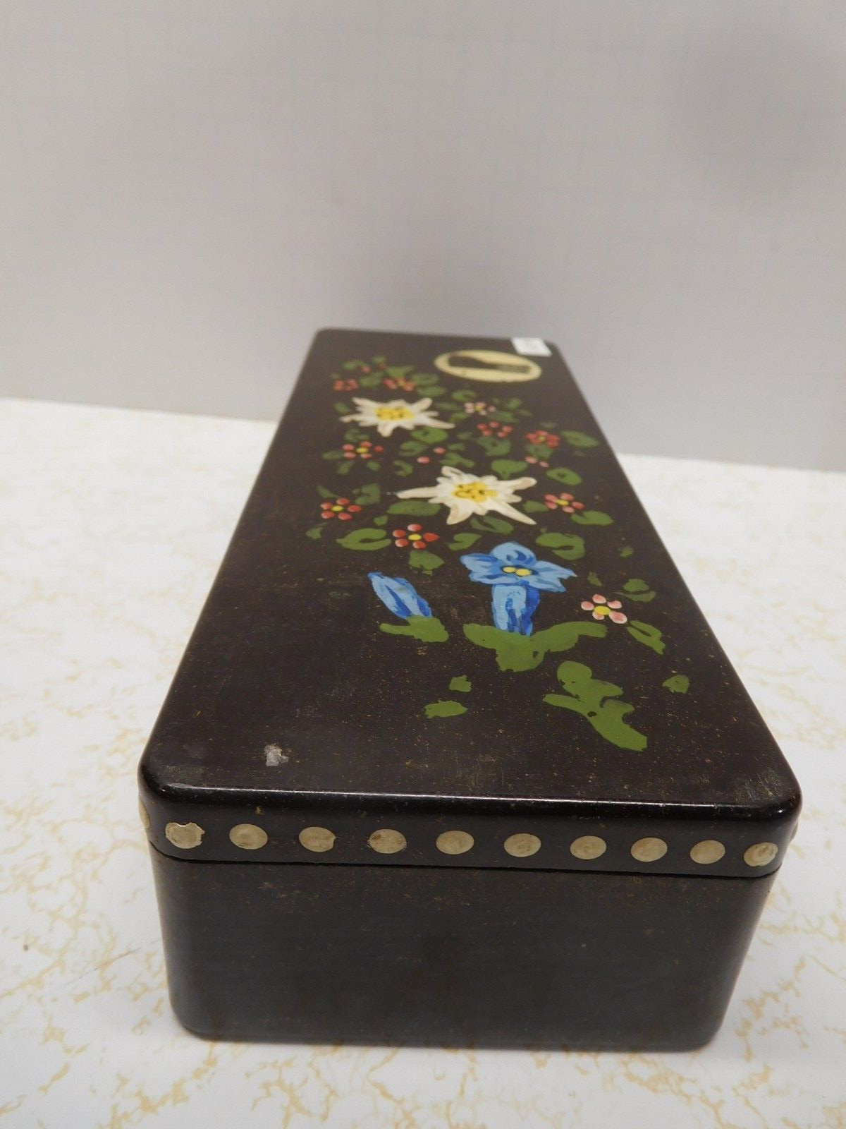 Splendid Vintage England Landmark Tower Painted Composite Box