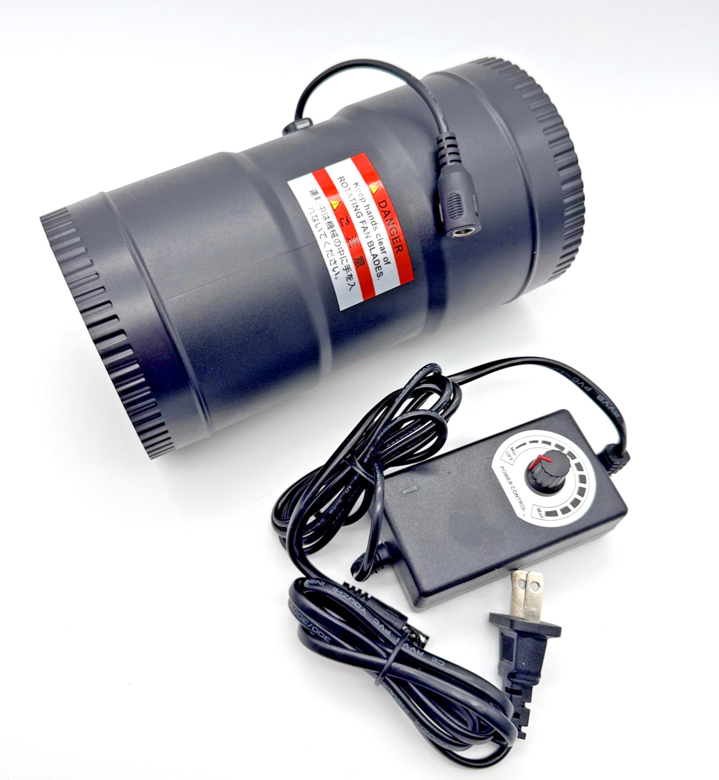 Hon&Guan 4" Inline Duct Fan 130 CFM w Speed Controller Quiet HVAC Vent Grow Tent
