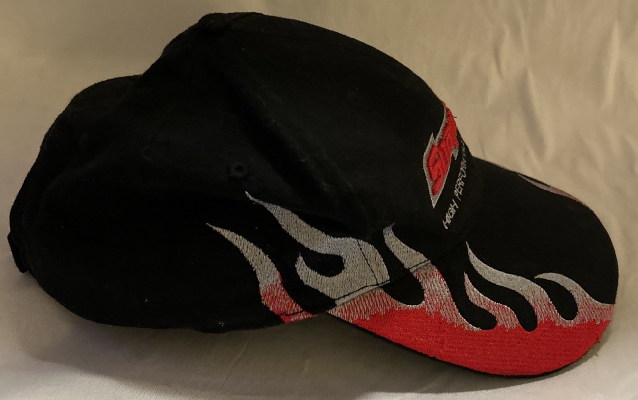 Snap On Hat Embroidered Raised Flame Black Adjustable Cap High Performance Tools
