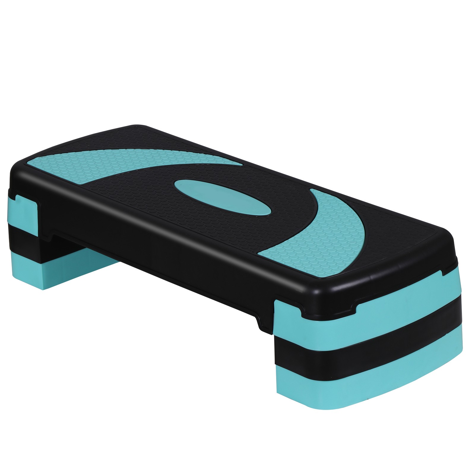 31" Adjustable Workout Aerobic Step Exercise Platform Trainer with 4 Riser Green