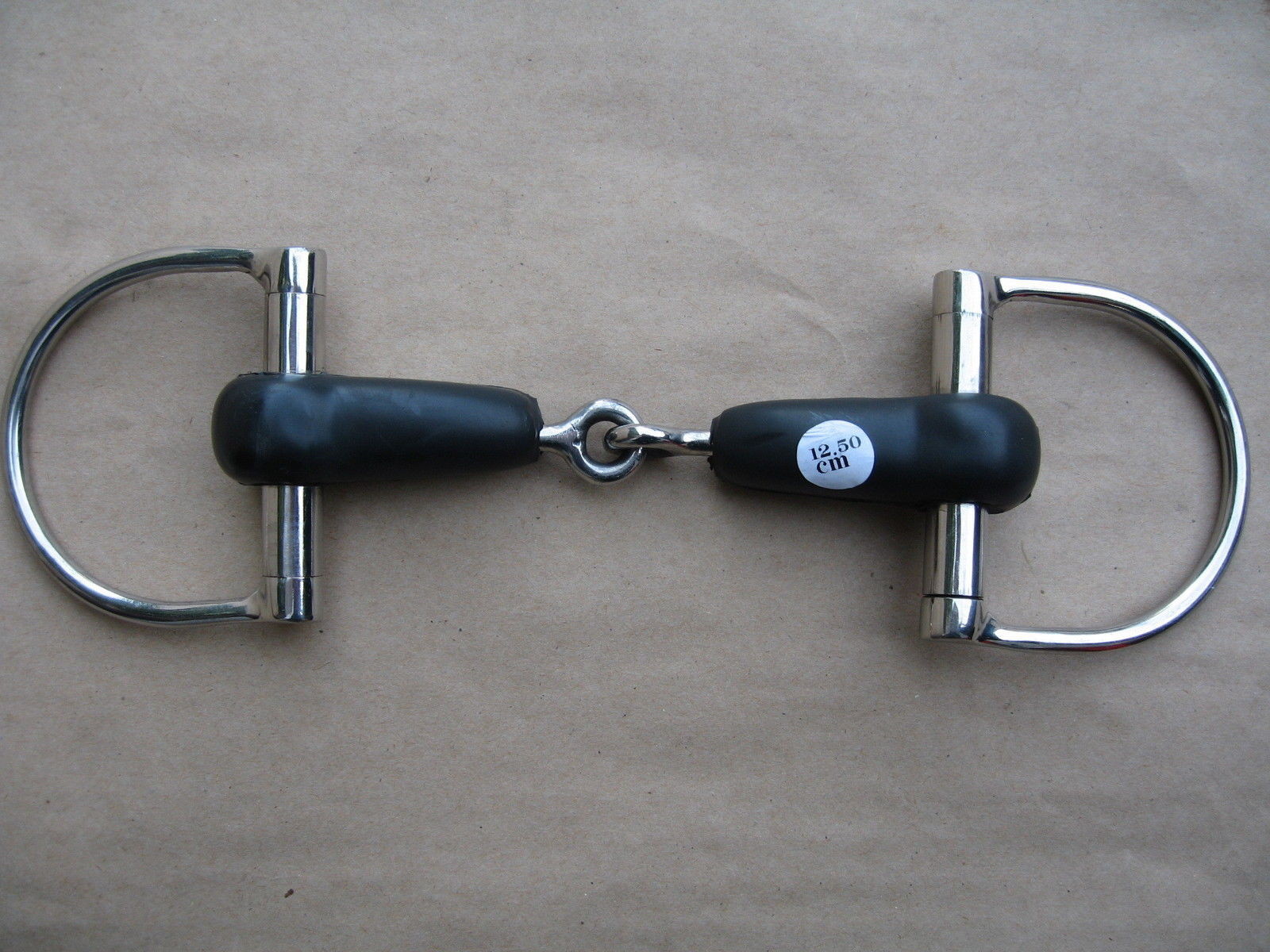 D Bridle Broken Rubber Bit Stainless Steel Size 12.5cm No. 466