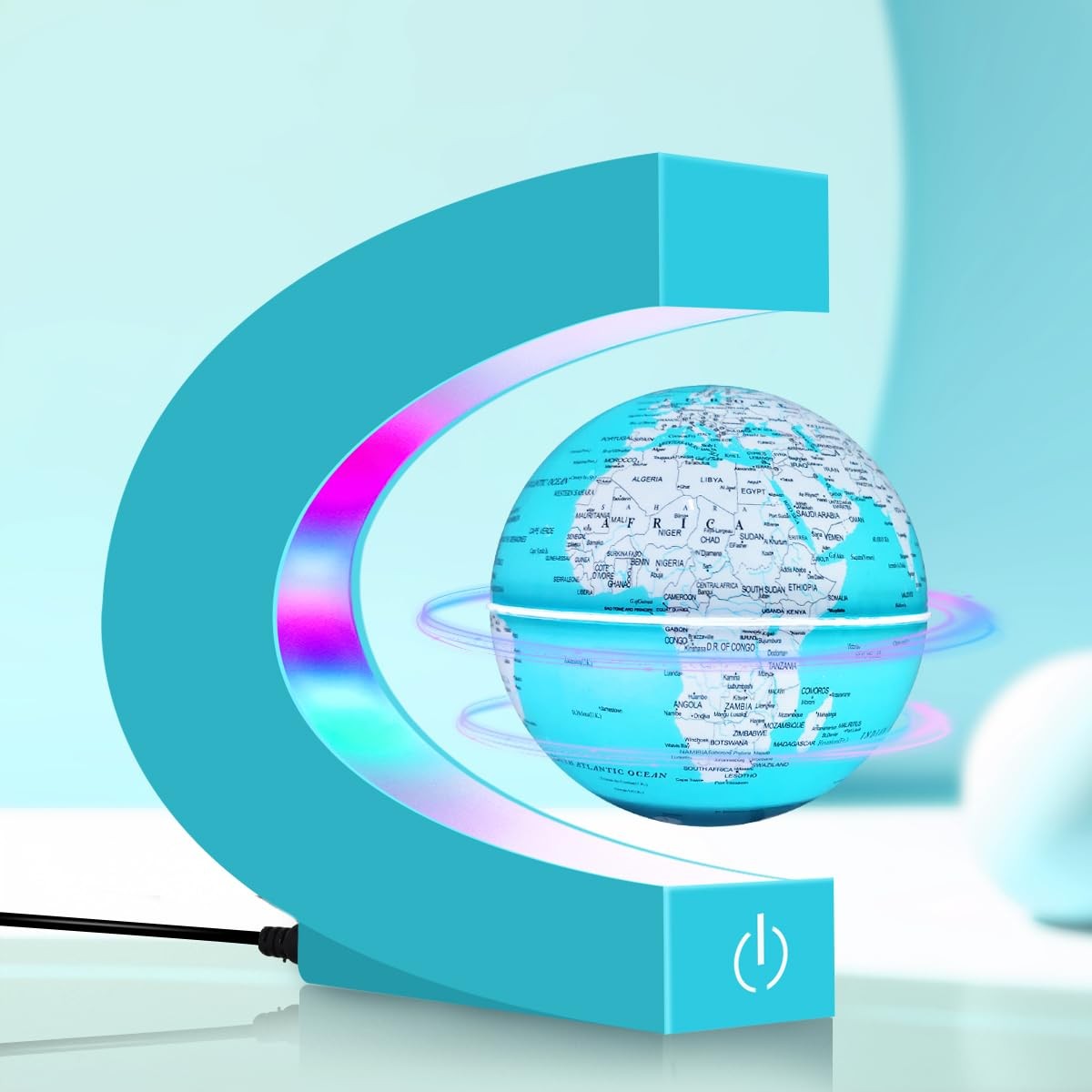 Poojaed Magnetic Levitating Floating Globe with 7 Colored Lamp, Cool Tech Gad...