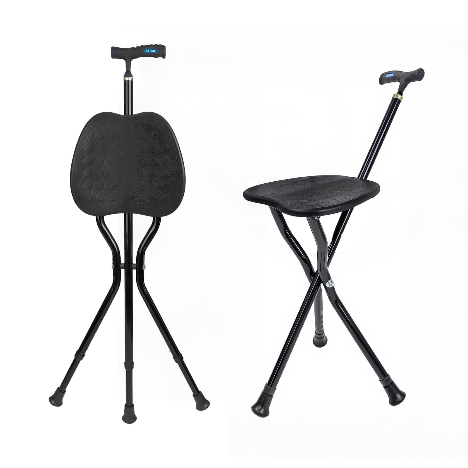 Folding Cane with Seat – Lightweight Adjustable Walking Cane for Seniors, 330...