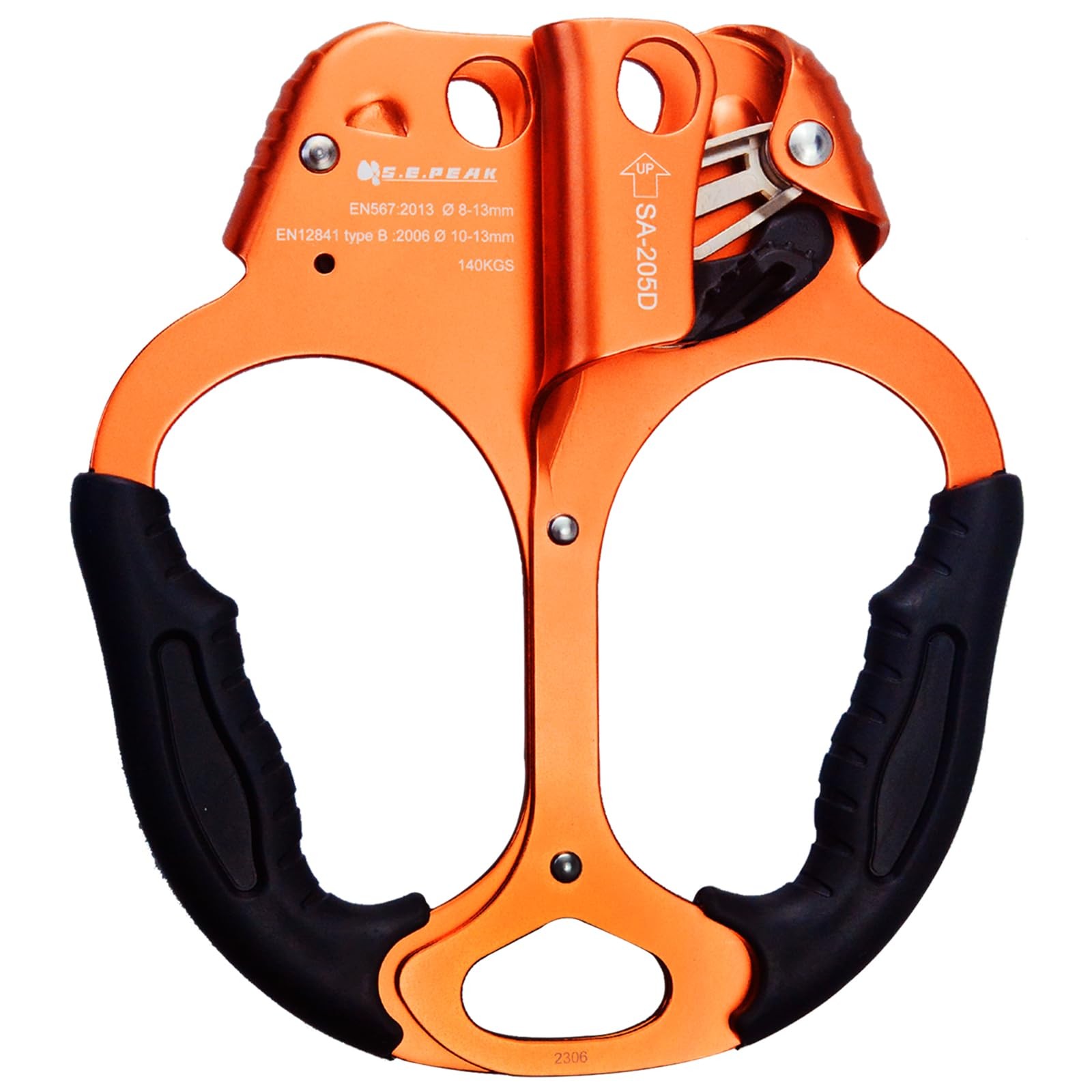 140kg Double Handed Ascender, UIAA & CE Strong Rappelling Gear Equipment with...