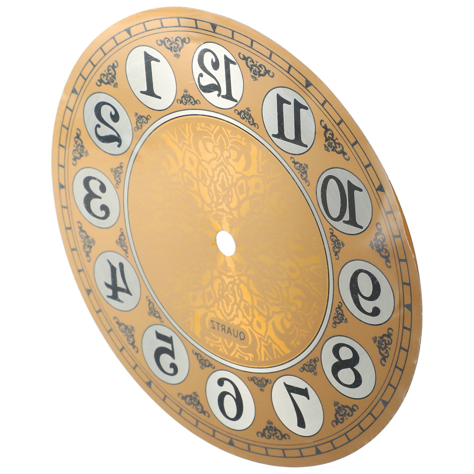 Aluminium Wall Clock Face for DIY Projects Featuring Clear Arabic Numerals