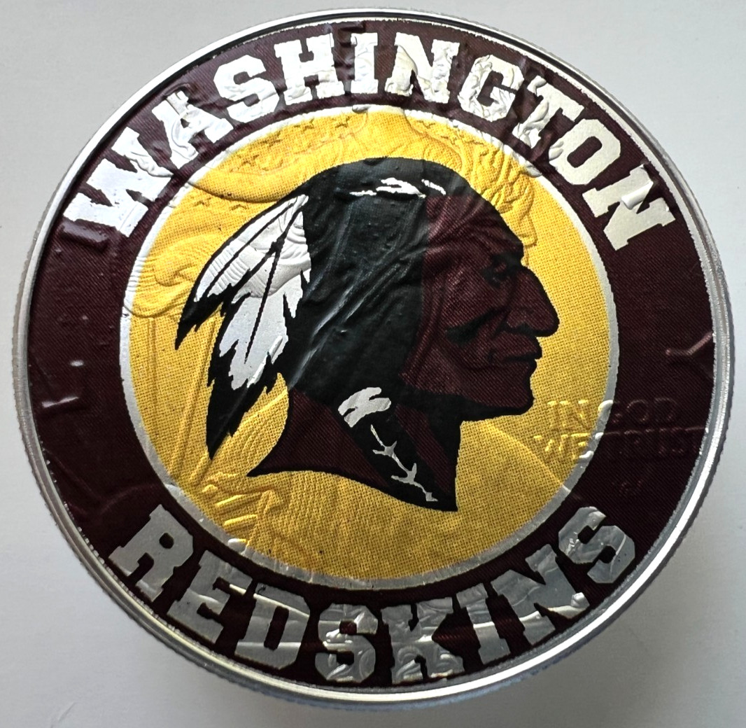 Washington Redskins American Silver Eagle 1oz .999 Limited Ed Silver Dollar Coin