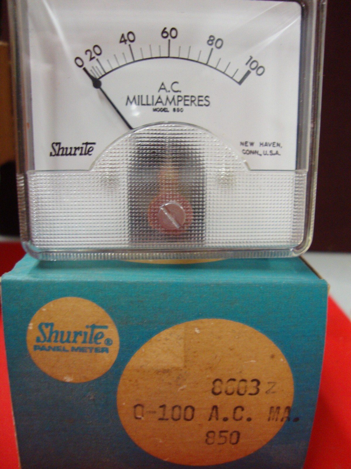 8603-Z SHURITE PANEL METER 0-100 AC MA MODEL 850